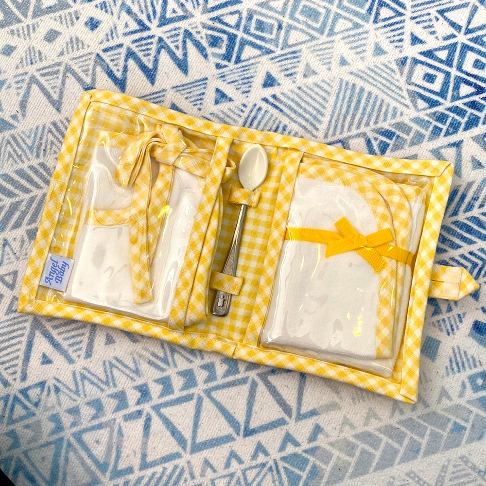 Angel Baby Travel Bib & Spoon Set